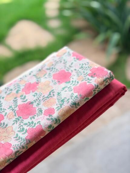 PURE COTTON TOP AND HANDBLOCK PRINTED BOTTOM