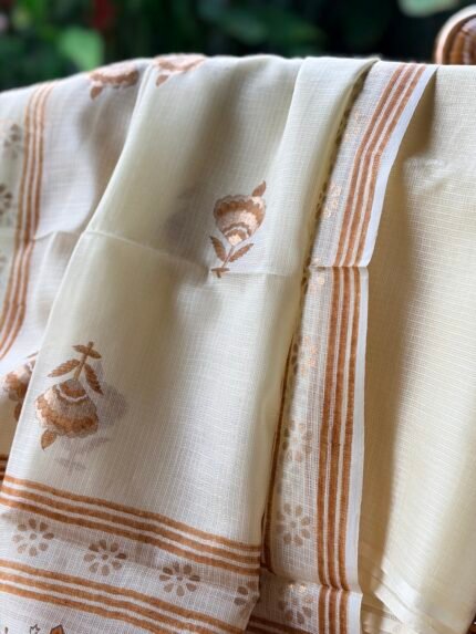 PURE KOTA SILK TOP AND HANDBLOCK PRINTED KOTA COTTON DUPATTA