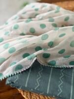 COTTON TOP AND PRINTED KOTA COTTON DUPATTA WITH LACE