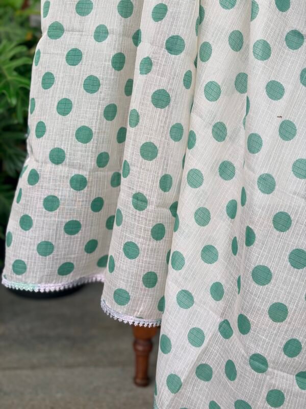 COTTON TOP AND PRINTED KOTA COTTON DUPATTA WITH LACE - Image 2