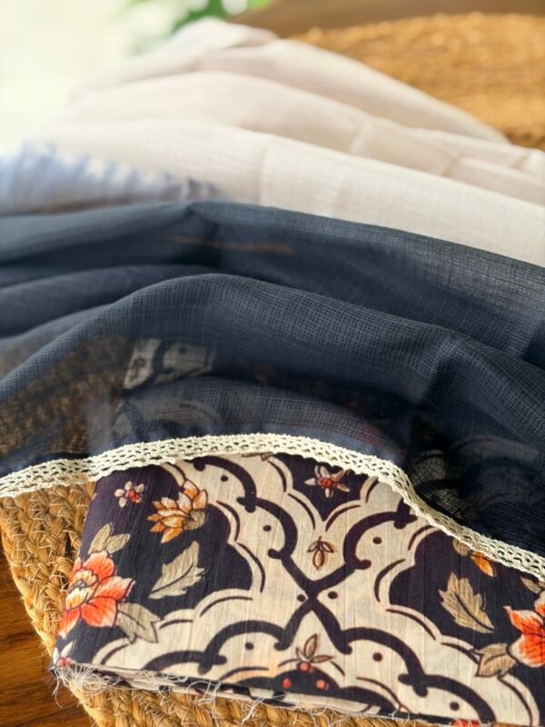 MUL COTTON PRINTED TOP AND DUAL SHADE KOTA DUPATTA - Image 7