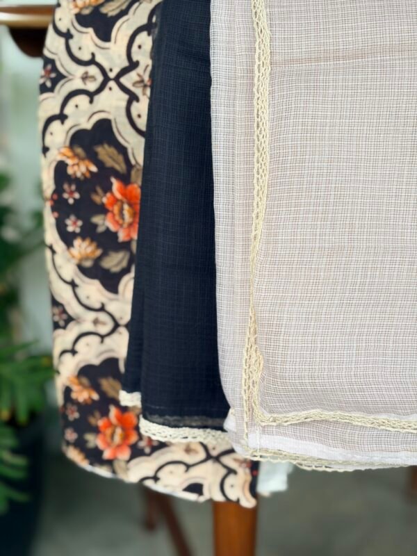MUL COTTON PRINTED TOP AND DUAL SHADE KOTA DUPATTA - Image 3