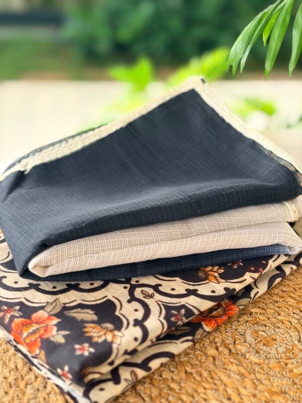MUL COTTON PRINTED TOP AND DUAL SHADE KOTA DUPATTA - Image 5