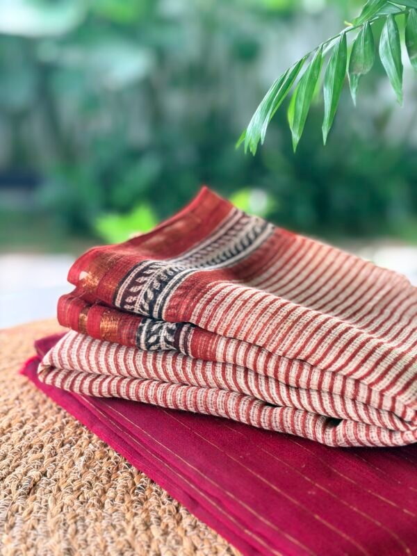 SILK COTTON TOP AND HANDBLOCK PRINTED KOTA COTTON DUPATTA - Image 7