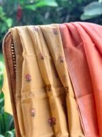 PURE MUL CHANDERI EMBROIDERY TOP AND LINEN DUPATTA