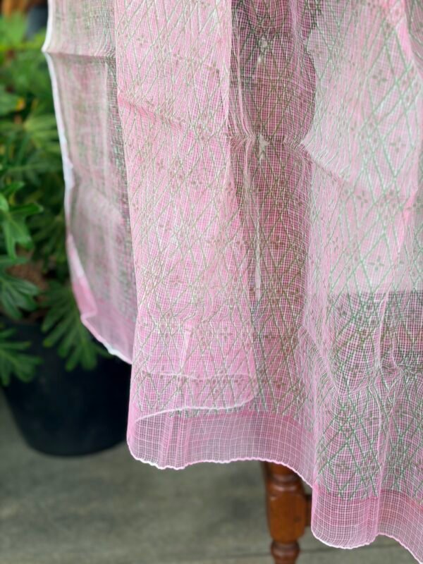 PURE HANDBLOCK PRINTED TOP AND KOTA COTTON PRINTED DUPATTA - Image 3