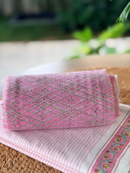 PURE HANDBLOCK PRINTED TOP AND KOTA COTTON PRINTED DUPATTA