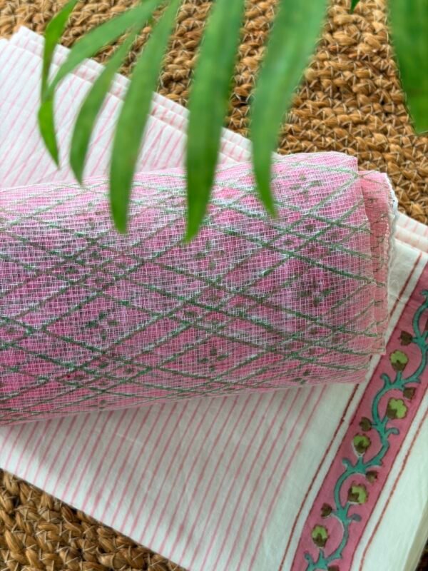 PURE HANDBLOCK PRINTED TOP AND KOTA COTTON PRINTED DUPATTA - Image 5