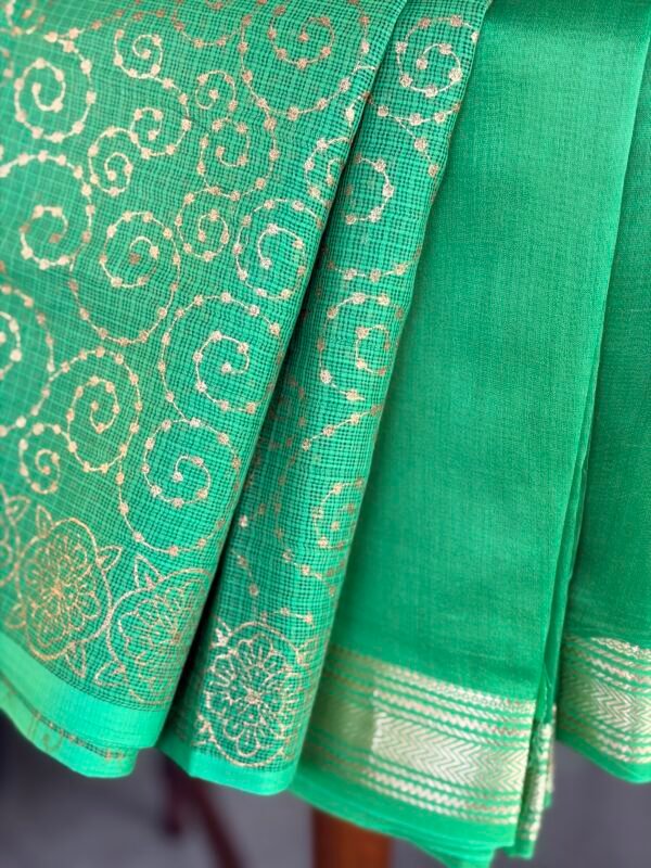 SILK COTTON TOP AND HANDBLOCK PRINTED KOTA COTTON DUPATTA - Image 2