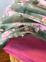 SHIMMER KOTA TOP AND PRINTED KOTA COTTON DUPATTA